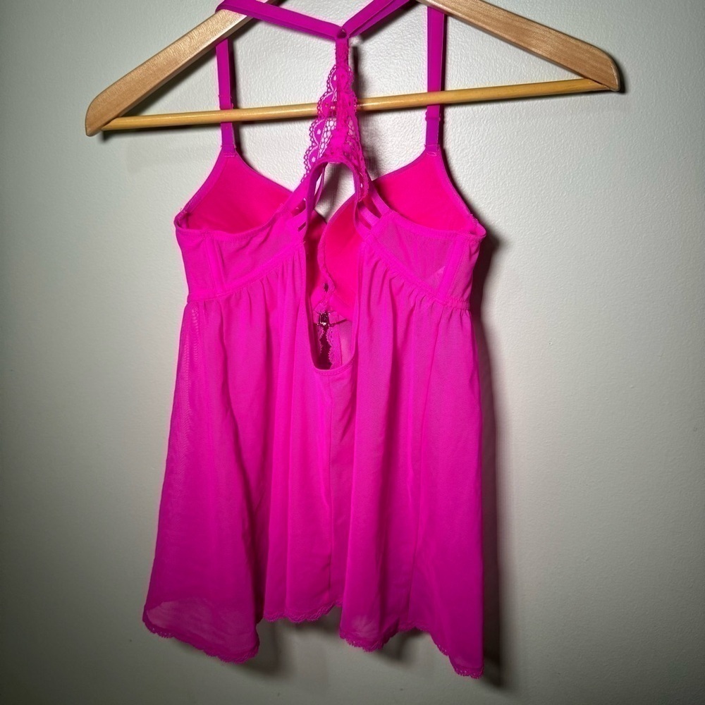 La Senza Barbie pink push up lingerie babydoll top S - Picture 4 of 5